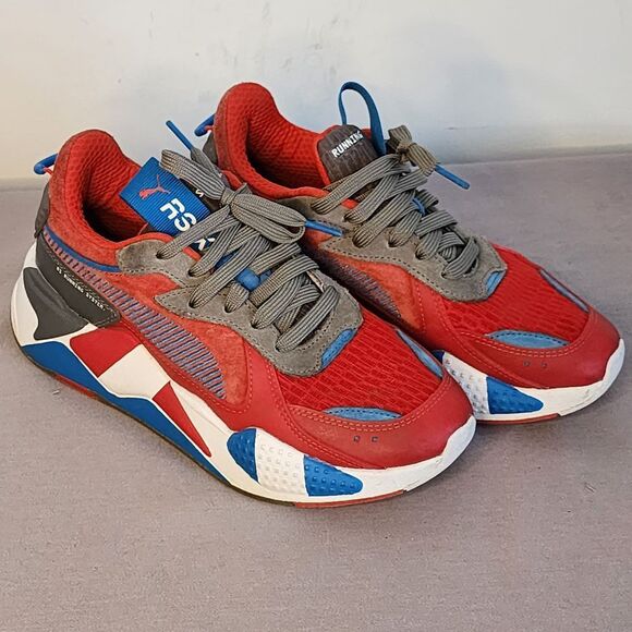 Puma Other - PUMA RS-X Running System Sneakers Athletic Shoes Red Blue Gray Retro Style US 5C